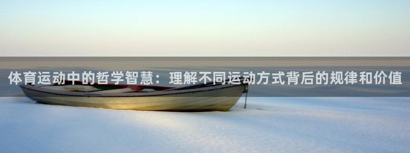 3377体育官网下载是干嘛的公司：体育运动中的哲学智慧：理解