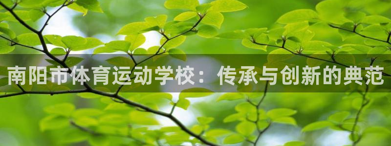  3377体育提款容易通过吗为什么：南阳市体育运动学校：传承与